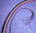 4ft Purple and Black 8 plait Signal Whip